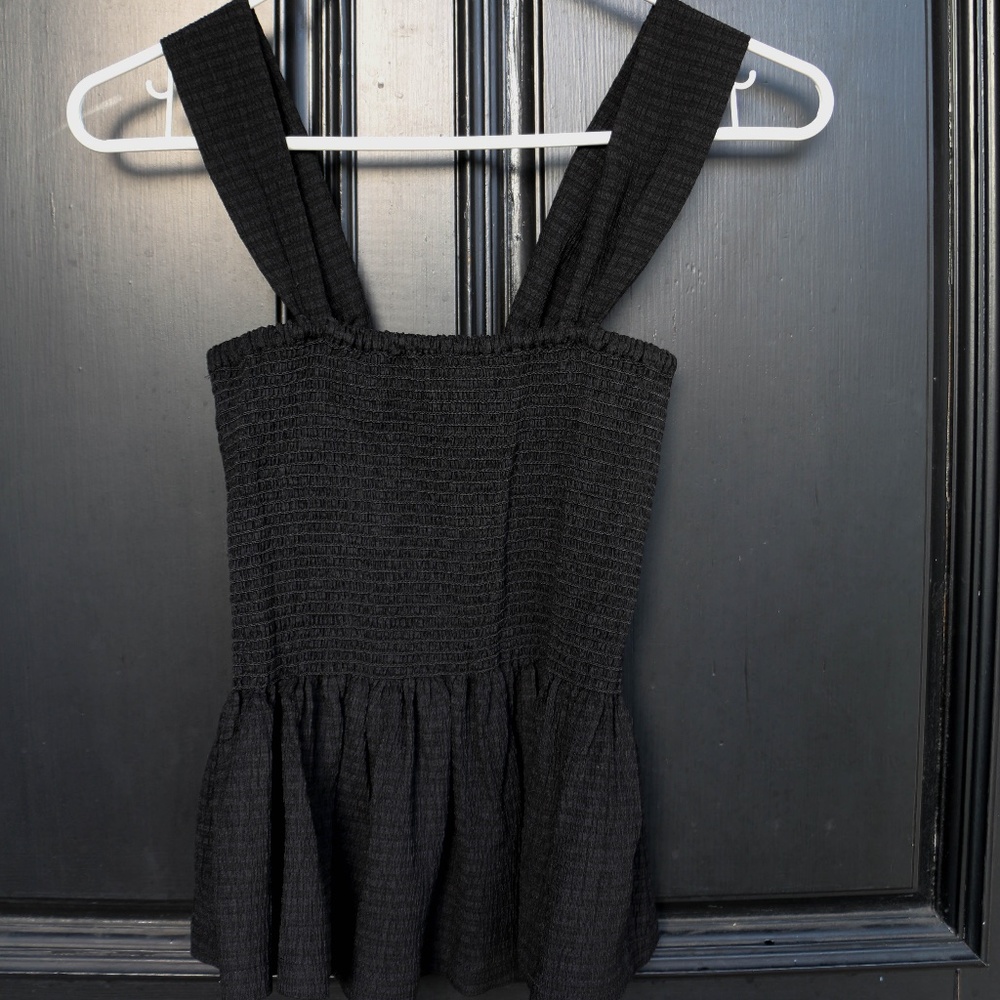 Madewell Smocked Peplum Tank